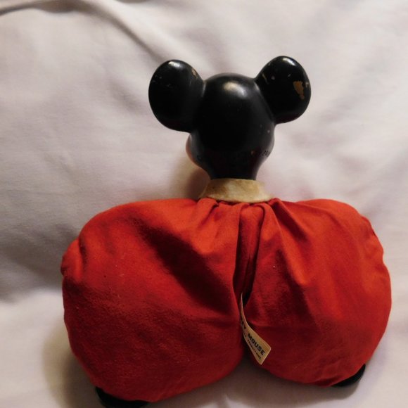 Vintage Mickey Mouse Bean Bag Toy Walt Disney Productions Made In Japan 1950's - Picture 2 of 14